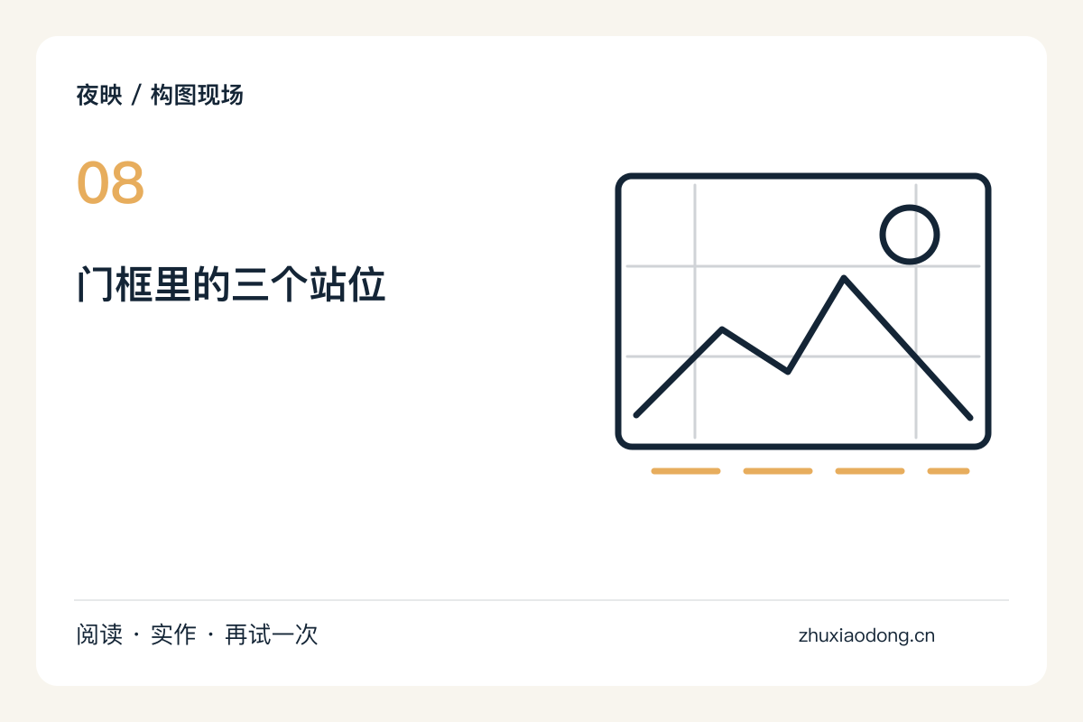 借一扇开着的门,把夜色收进画框主题图解